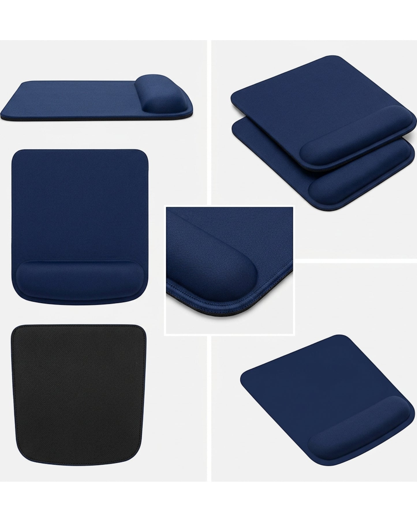 Cirae Gel Wrist Rest Mouse Pad Navy 9 x 8 in