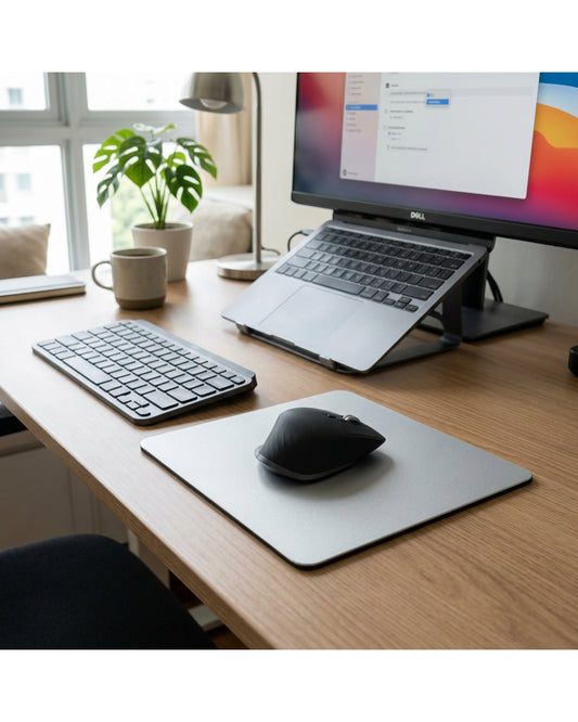 Cirae Hard Surface Mouse Pad Silver 11 x 9 in