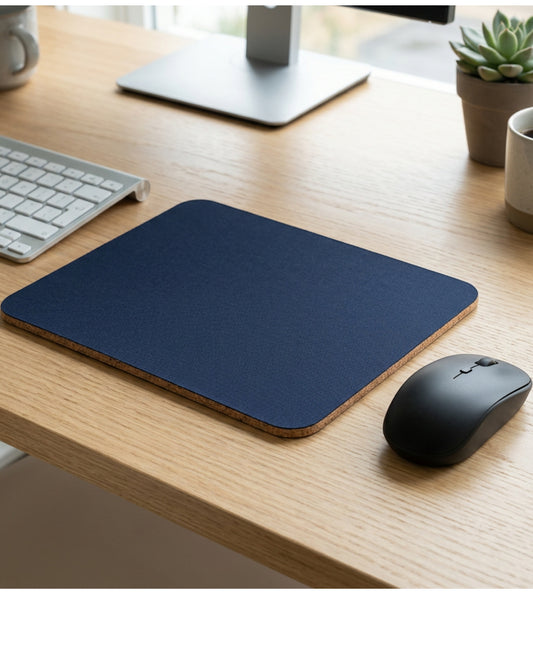 Cirae Cork Base Mouse Pad 28 x 22 cm Navy - Lifestyle view