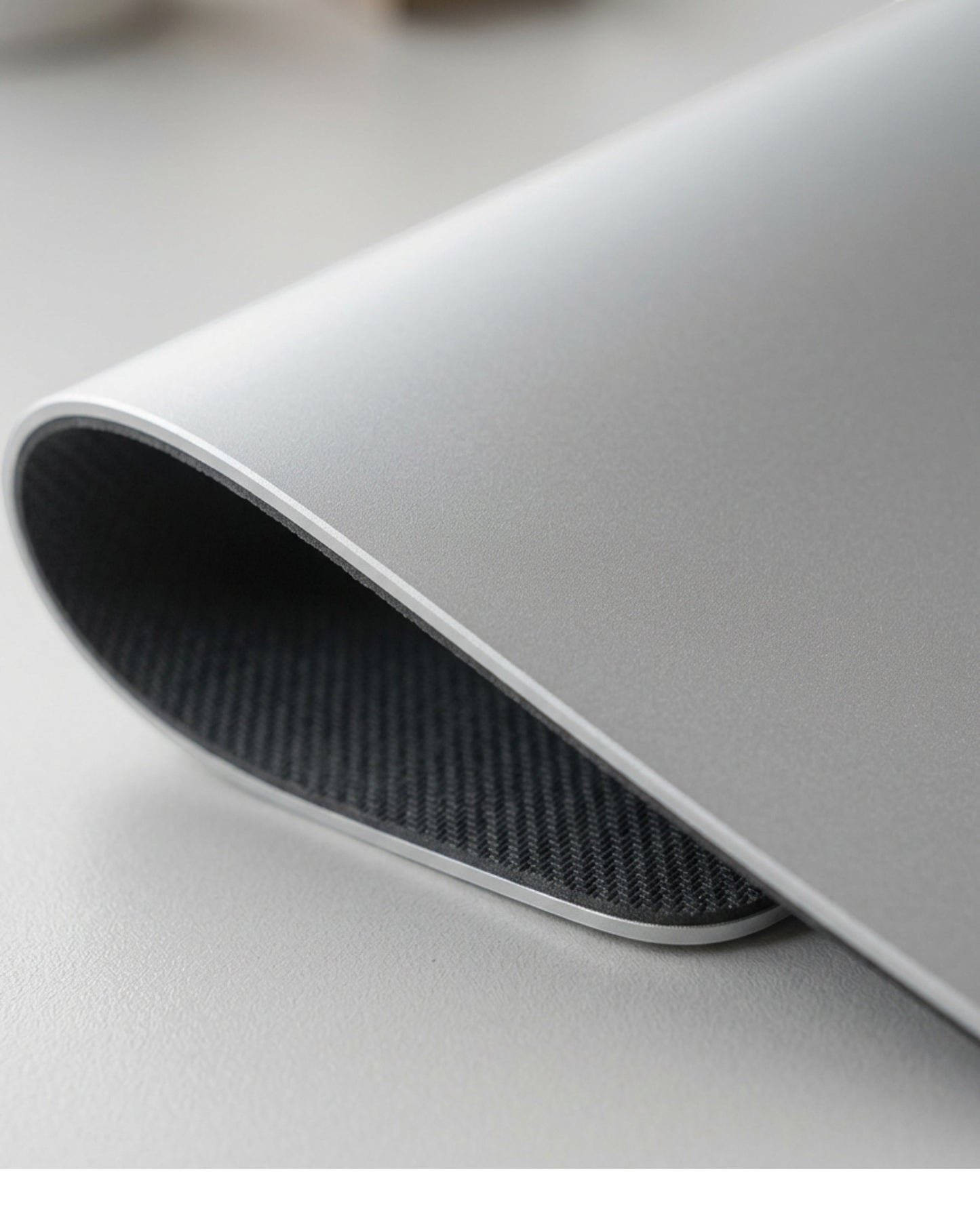 Cirae Hard Surface Mouse Pad Silver 11 x 9 in