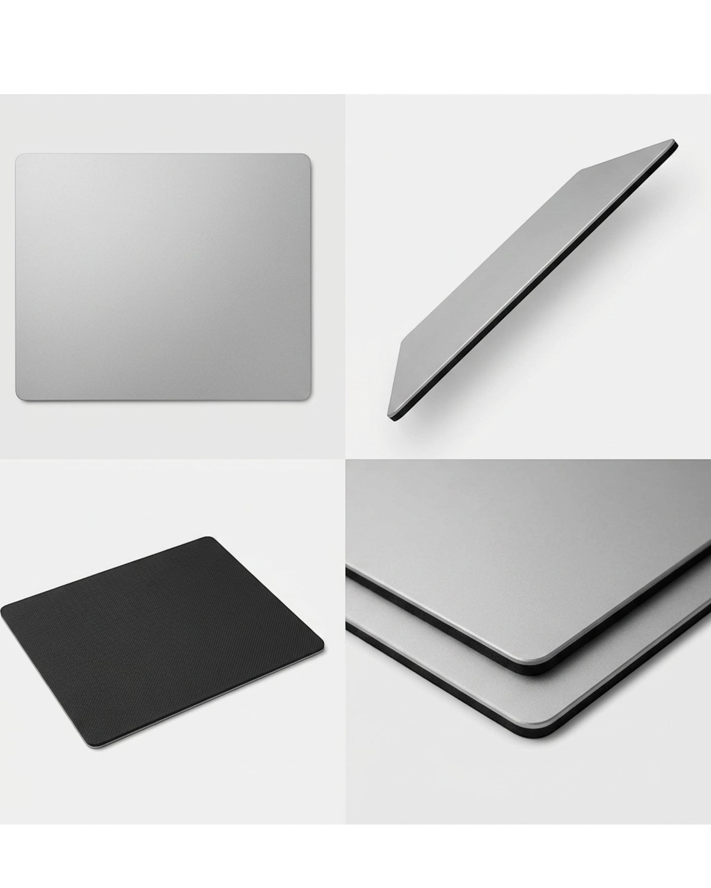 Cirae Hard Surface Mouse Pad Silver 11 x 9 in