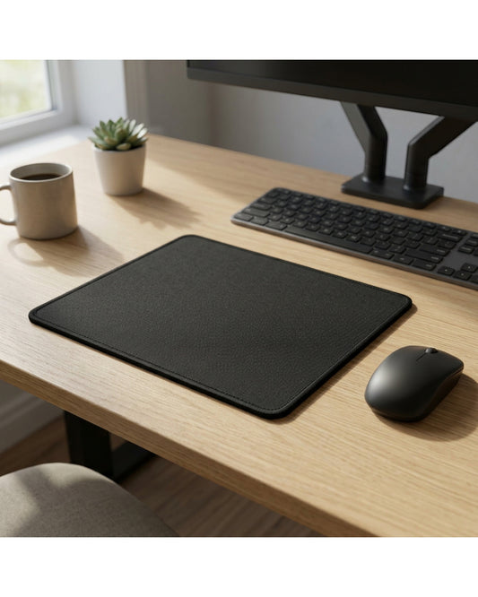 Cirae Stitched Cloth Mouse Pad 30 x 25 cm Black - Lifestyle view